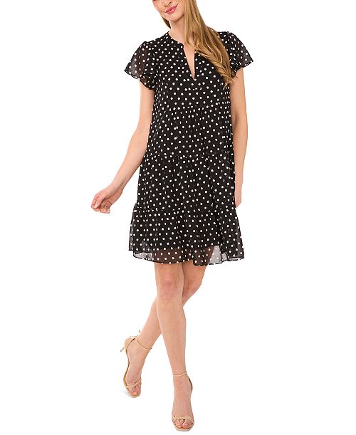 alfani CeCe Women's V-Neck Flutter Sleeve Mini Dress Women's Fashion Shoes & Accessories