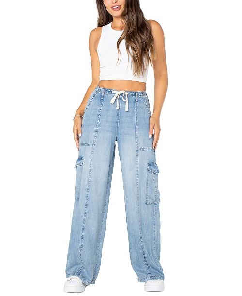 alfani Celebrity Pink Juniors' Pull-On Cargo Jeans Juniors'