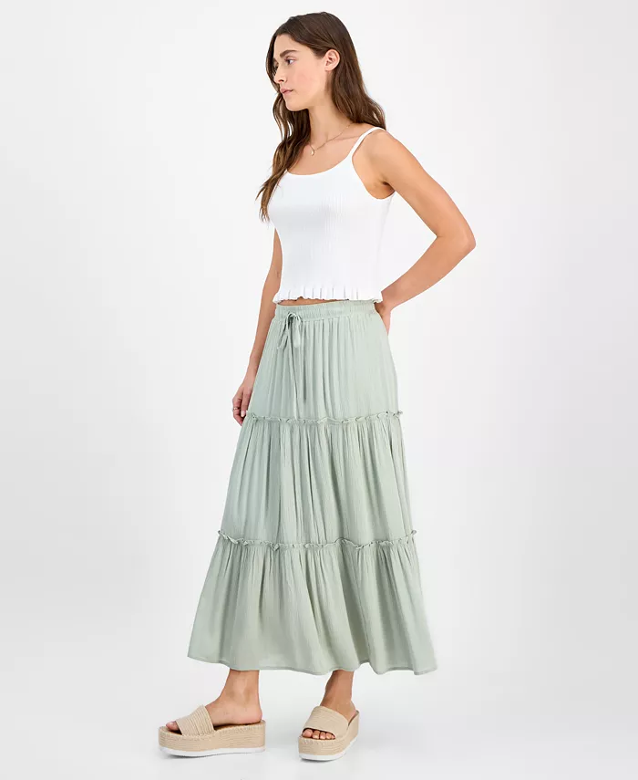 Alfani Celebrity Pink Juniors' Ruffle-Tiered Maxi Skirt Juniors'