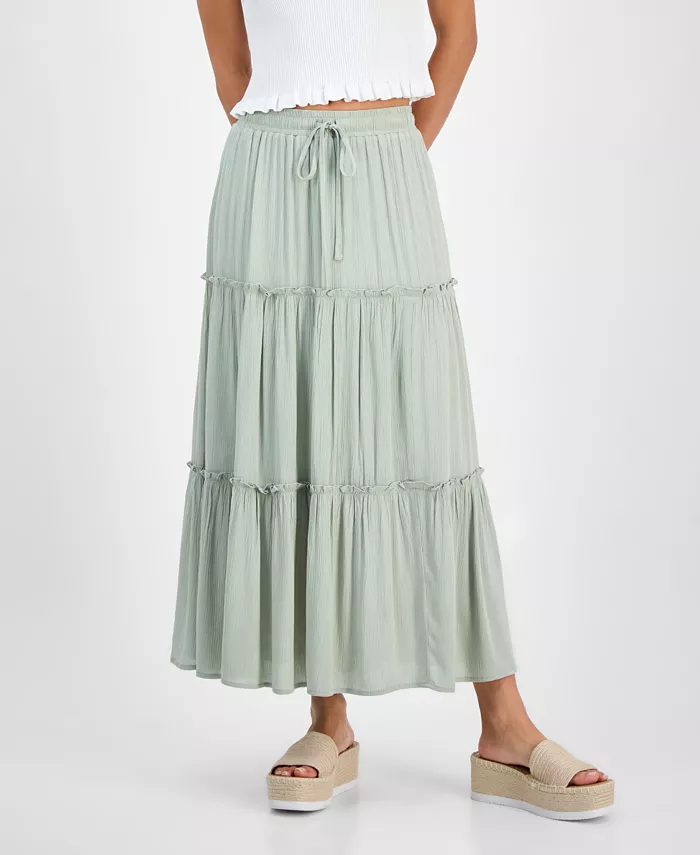 Alfani Celebrity Pink Juniors' Ruffle-Tiered Maxi Skirt Juniors'