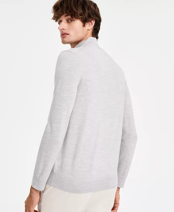 Alfani Charles Tyrwhitt Men's Merino Wool Quarter-Zip Sweater Men's Fashion & Accessories