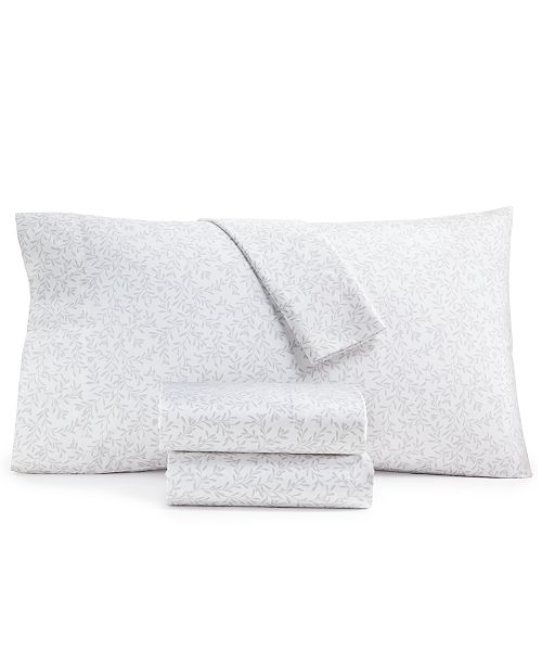 alfani Charter Club 550 Thread Count Printed Cotton 3-Pc. Sheet Set Twin Exclusively at Macy’s Bed & Bath