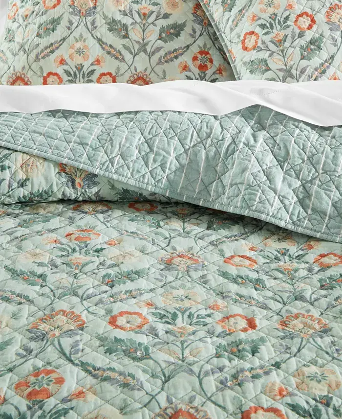 Alfani Charter Club Jacobean Border 3-Pc. Quilt Set King Exclusively At Macy's Bed & Bath