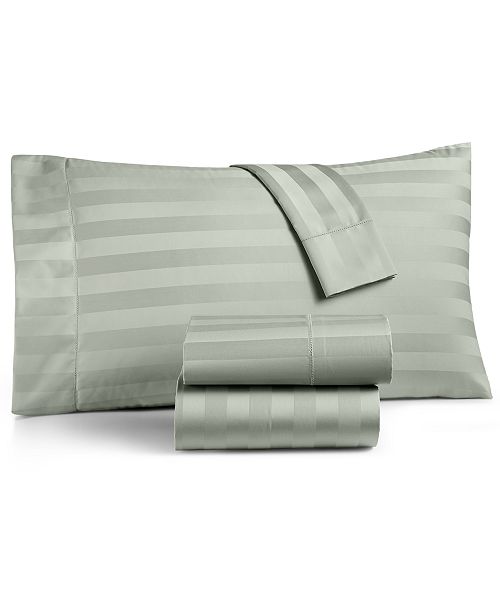 alfani Charter Club LAST ACT 1.5" Stripe 550 Thread Count 100% Cotton 4-Pc. Sheet Set Queen Exclusively at Macy’s Bed & Bath
