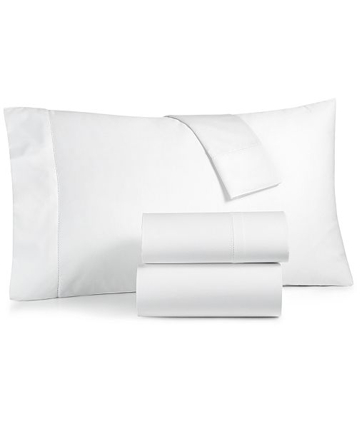 alfani Charter Club Solid 550 Thread Count 100% Cotton 4-Pc. Sheet Set Queen Exclusively at Macy’s Bed & Bath