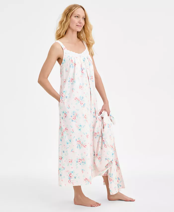Alfani Charter Club Women's Cotton Eyelet Tank Nightgown Exclusively At Macy's Women's Fashion Shoes & Accessories