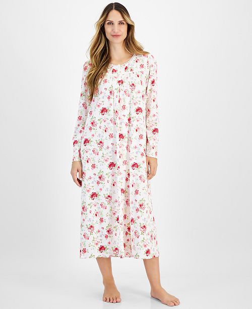 alfani Charter Club Women's Cotton Printed Nightgown Exclusively at Macy's Women's Fashion Shoes & Accessories