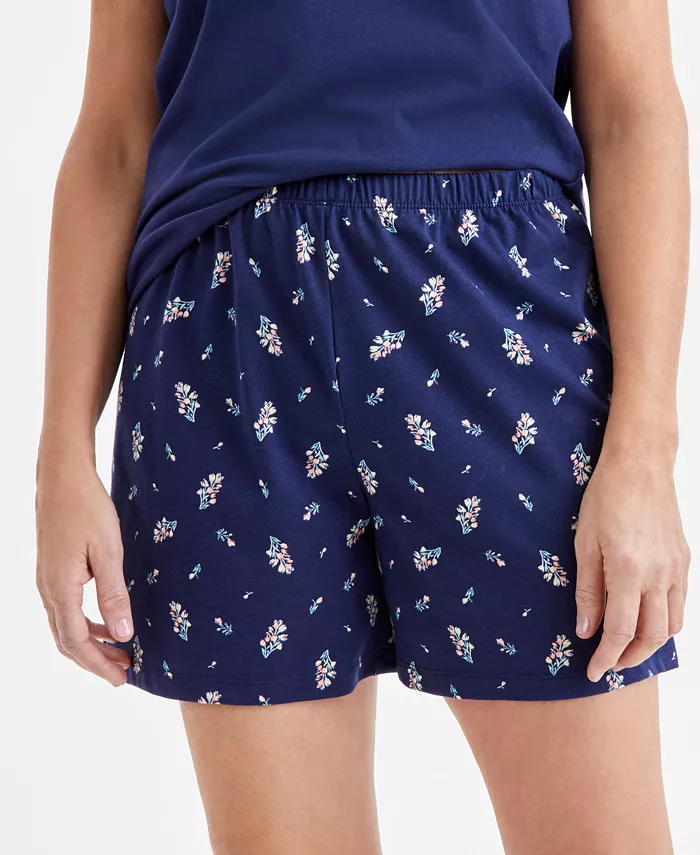 Alfani Charter Club Women's Floral Short-Sleeve Pajama Set Exclusively At Macy's Women's Fashion Shoes & Accessories