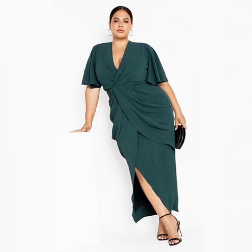 alfani CITY CHIC Plus Size Braelynn Maxi Dress Women's Fashion Shoes & Accessories