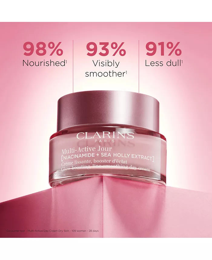Alfani Clarins Multi-Active Day Moisturizer For Lines Pores & Glow With Niacinamide - Dry Skin 1.7 Oz. Beauty