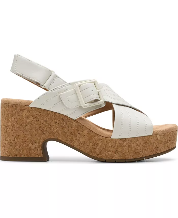 Alfani Clarks Collection Nerisa West Buckle Wedge Sandals Women's Fashion Shoes & Accessories