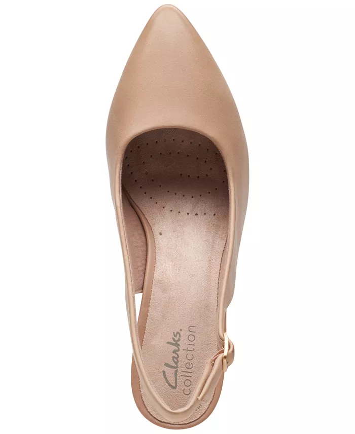 Alfani Clarks Kataleyna Pointed Toe Leather Slingback Pumps Women's Fashion Shoes & Accessories