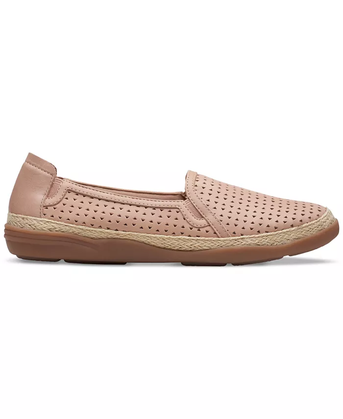 Alfani Clarks Slip-On Espadrille Leather Flats Women's Fashion Shoes & Accessories