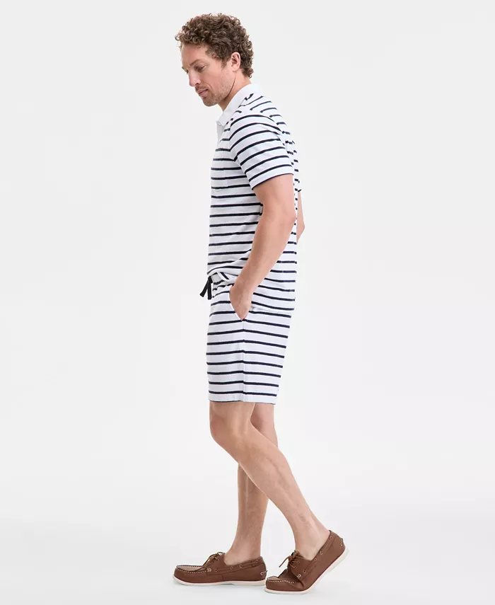 Alfani Club Room Men's Bengal Striped Terry Cloth Shorts Exclusively At Macy's Men's Fashion & Accessories
