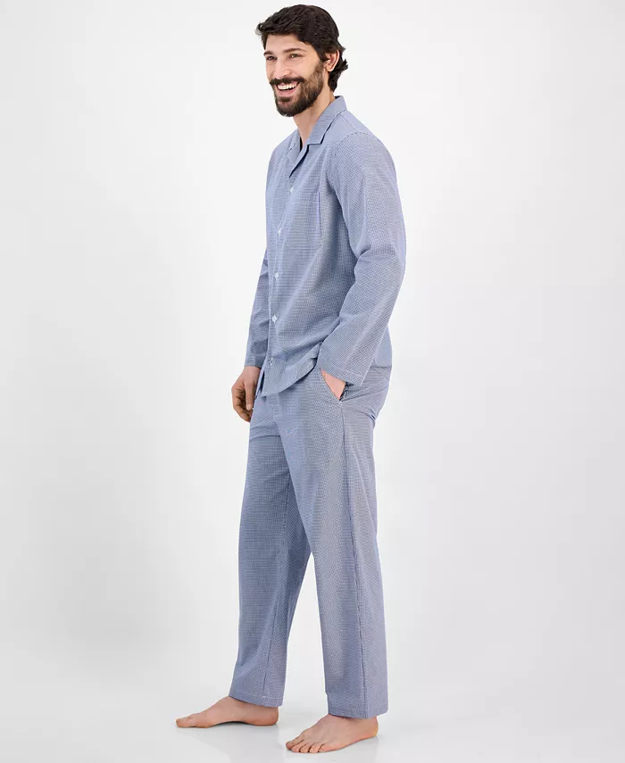 Alfani Club Room Men's Gingham Pajama Set Exclusively At Macy's Men's Fashion & Accessories