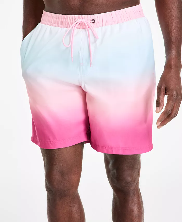 Alfani Club Room Men's Kenji Ombre Swim Trunks Created For Macy's Men's Fashion & Accessories
