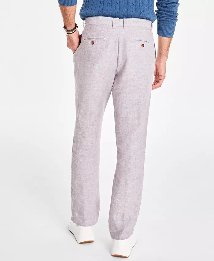 Alfani Club Room Men's Linen Cross-Dye Pants Created For Macy's Men's Fashion & Accessories