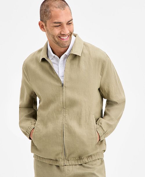 alfani Club Room Men's Linen Zip-Front Bomber Jacket Exclusively at Macy's Men's Fashion & Accessories alfani Club Room Men's Linen Zip-Front Bomber Jacket Exclusively at Macy's Men's Fashion & Accessories
