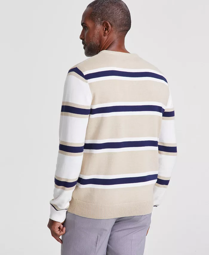 Alfani Club Room Men's Mixed Stripe V-Neck Sweater Created For Macy's Men's Fashion & Accessories