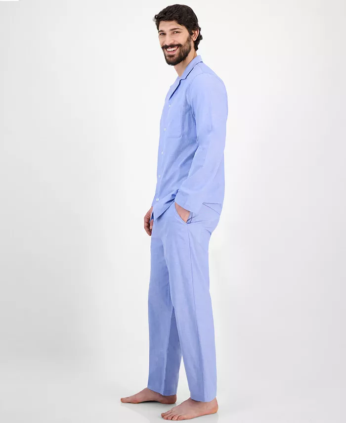Alfani Club Room Men's Oxford Pajama Set Exclusively At Macy's Men's Fashion & Accessories