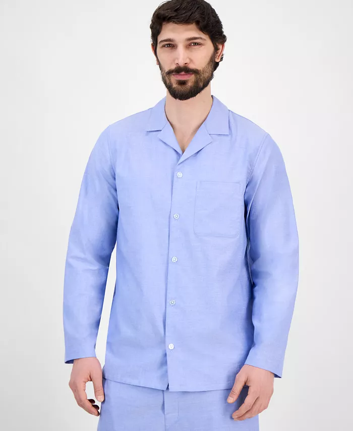Alfani Club Room Men's Oxford Pajama Set Exclusively At Macy's Men's Fashion & Accessories