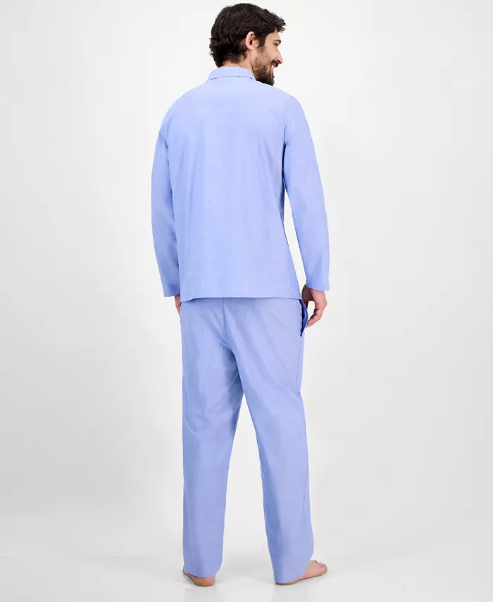Alfani Club Room Men's Oxford Pajama Set Exclusively At Macy's Men's Fashion & Accessories