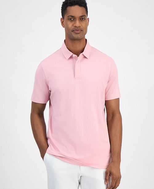 alfani Club Room Men's Pima Knit Polo Shirt Exclusively at Macy's Men's Fashion & Accessories