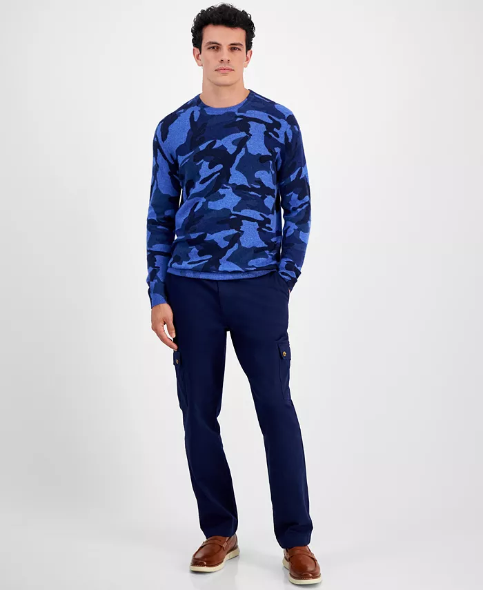 Alfani Club Room Men's Printed Camo Cashmere Sweater Created For Macy's Men's Fashion & Accessories