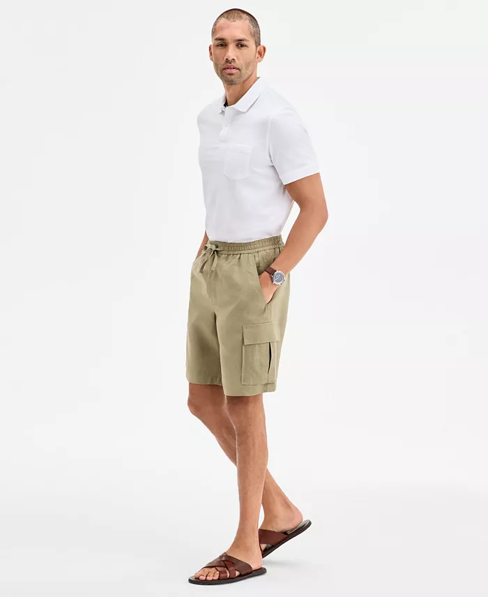 Alfani Club Room Men's Regular-Fit Linen Cargo Shorts Created For Macy's Men's Fashion & Accessories