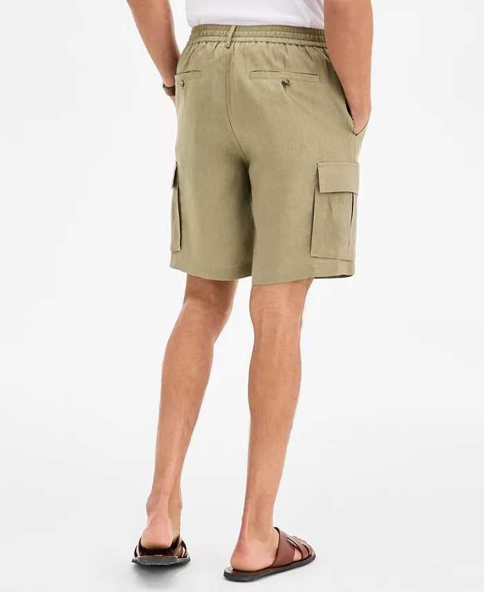 Alfani Club Room Men's Regular-Fit Linen Cargo Shorts Created For Macy's Men's Fashion & Accessories