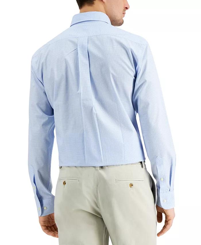 Alfani Club Room Men's Regular Fit Mini Gingham Dress Shirt Created For Macy's Men's Fashion & Accessories
