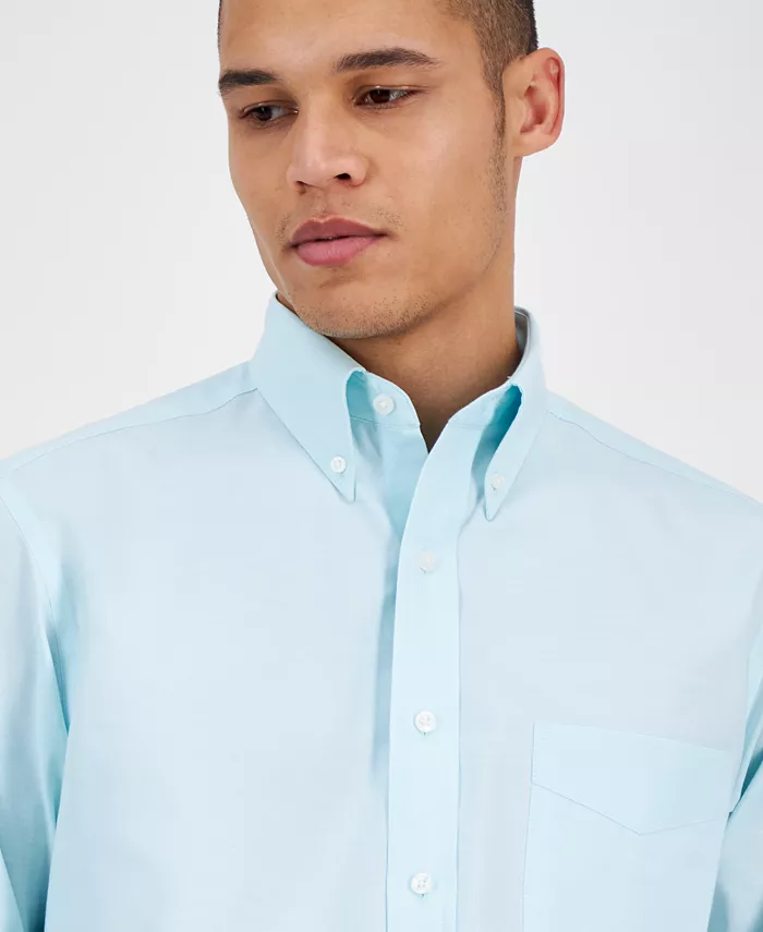 Alfani Club Room Men's Regular Fit Pinpoint Dress Shirt Created For Macy's Men's Fashion & Accessories