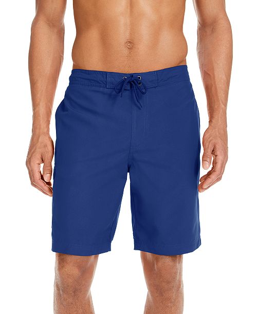 alfani Club Room Men's Solid Quick-Dry 9" E-Board Shorts Created for Macy's Men's Fashion & Accessories