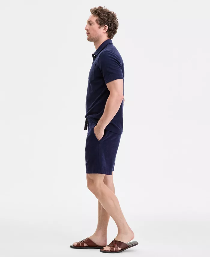 Alfani Club Room Men's Solid Terry Cloth Shorts Exclusively At Macy's Men's Fashion & Accessories