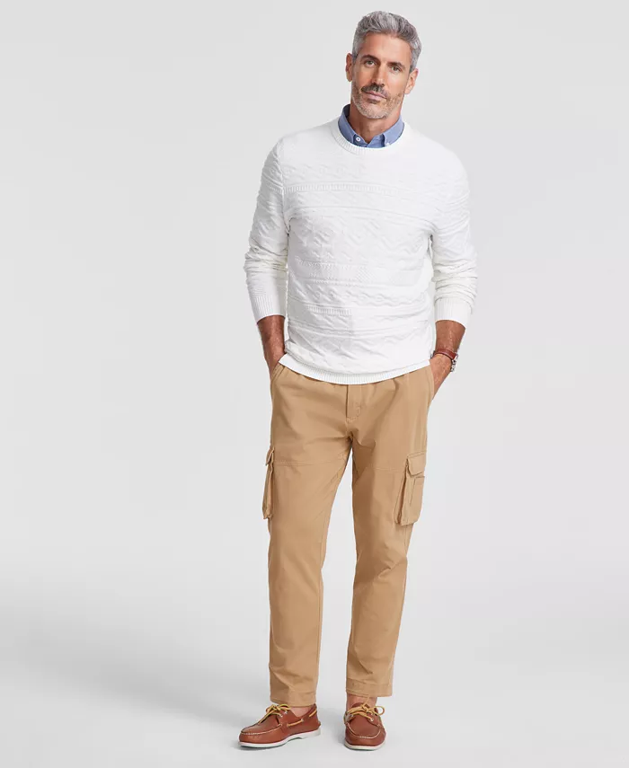 Alfani Club Room Men's Stitched Crewneck Sweater Created For Macy's Men's Fashion & Accessories