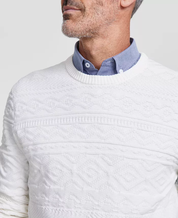 Alfani Club Room Men's Stitched Crewneck Sweater Created For Macy's Men's Fashion & Accessories