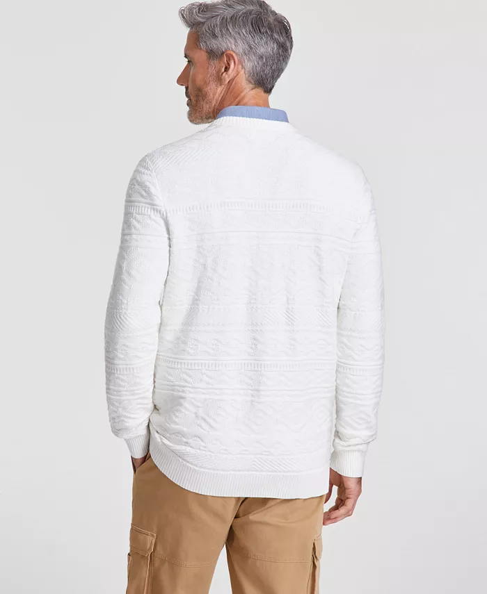 Alfani Club Room Men's Stitched Crewneck Sweater Created For Macy's Men's Fashion & Accessories