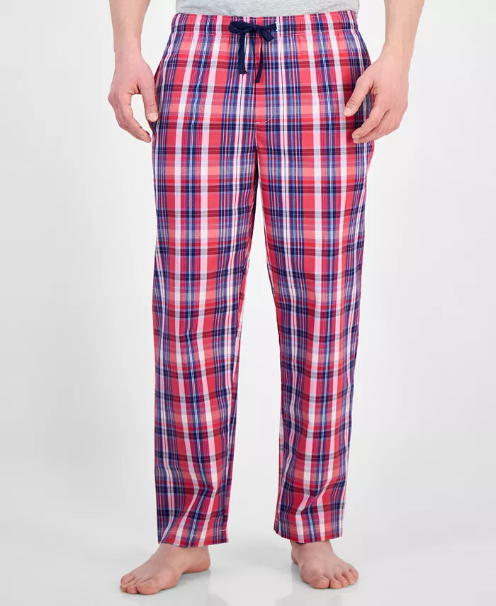 Alfani Club Room Men's Woven Plaid Pants Exclusively At Macy's Men's Fashion & Accessories