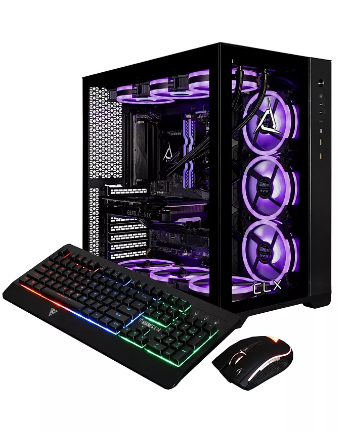 Alfani CLX SET Gaming Desktop - Liquid Cooled Intel Core I9 13900KF 3GHz 24-Core Processor 64GB DDR5 Memory GeForce RTX 4070 12GB GDDR6X Graphics 2TB SSD 6TB HDD Wi-Fi Windows 11 Home 64-bit Electronics