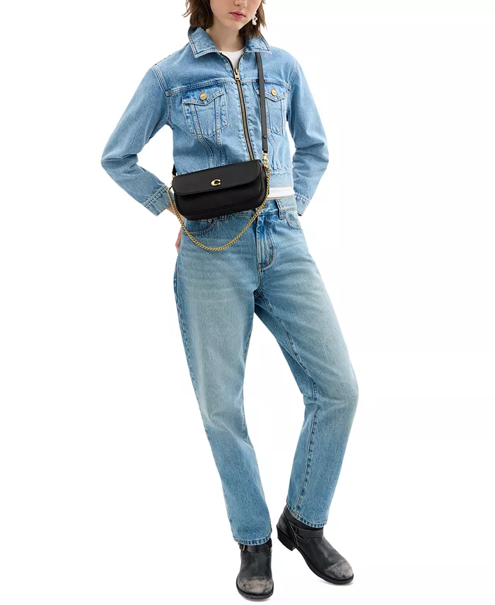 Alfani COACH Brook Small Leather Flap Chain Bag Handbags Purses & Accessories