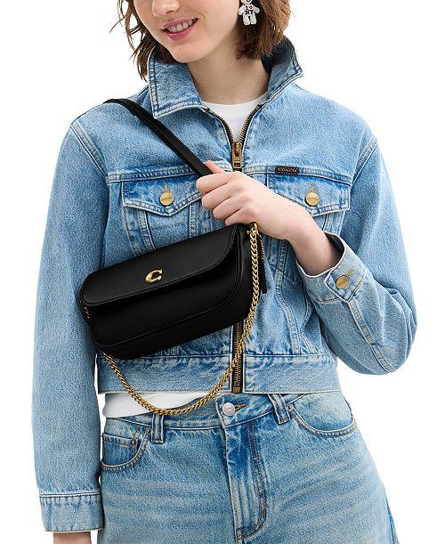 alfani COACH Brook Small Leather Flap Chain Bag Handbags Purses & Accessories