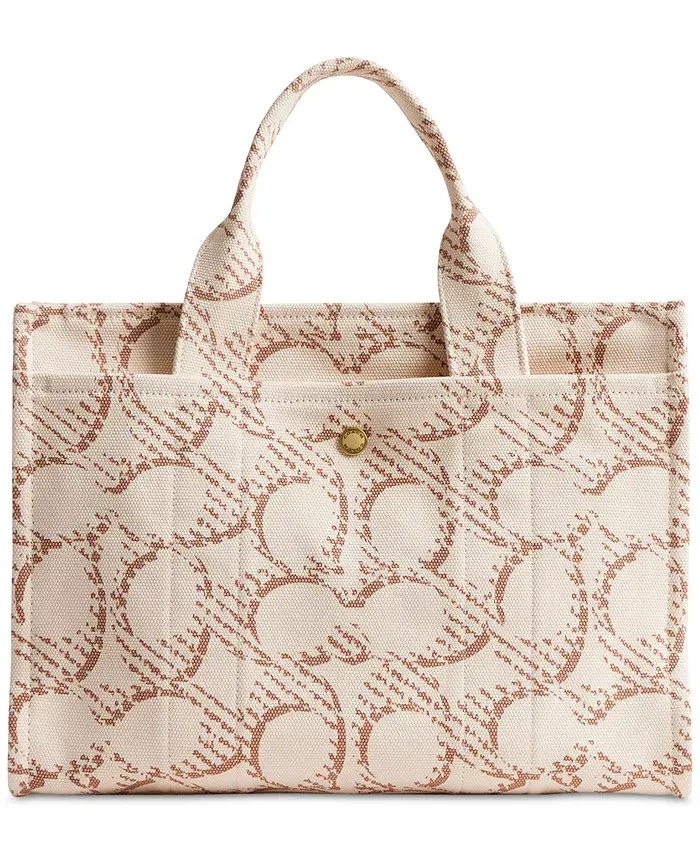 Alfani COACH Medium Signature Canvas Cargo Tote Bag Handbags Purses & Accessories