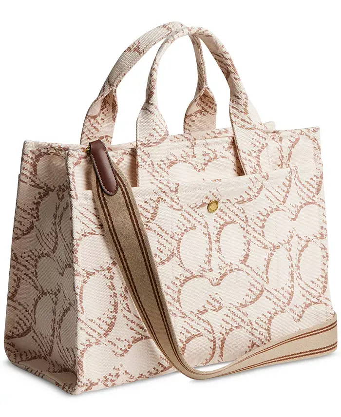 Alfani COACH Medium Signature Canvas Cargo Tote Bag Handbags Purses & Accessories