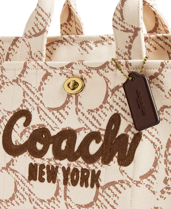 Alfani COACH Medium Signature Canvas Cargo Tote Bag Handbags Purses & Accessories