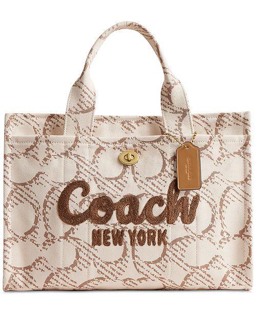 alfani COACH Medium Signature Canvas Cargo Tote Bag Handbags Purses & Accessories