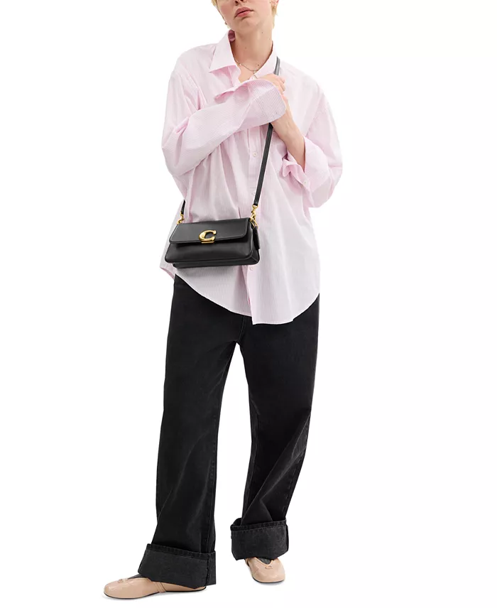 Alfani COACH Small Jet Leather Shoulder Bag Handbags Purses & Accessories