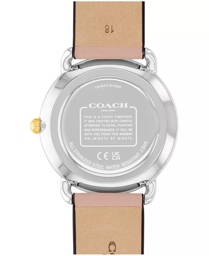 Alfani COACH Women's Elliot Blush Leather Strap Watch 36mm Jewelry & Watches