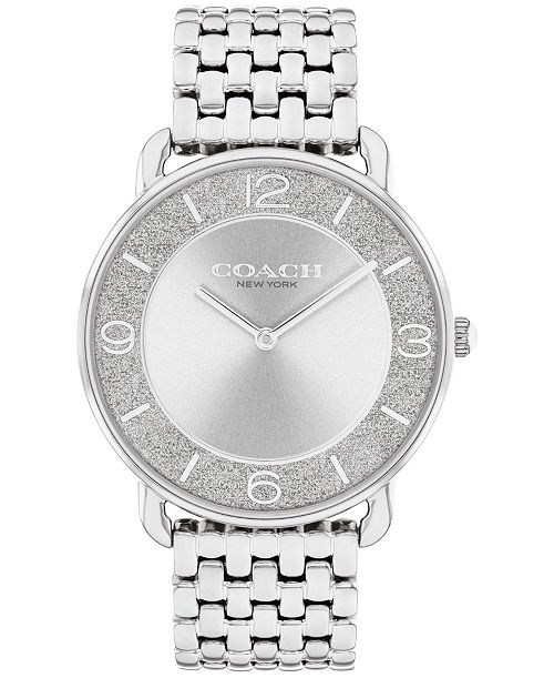 alfani COACH Women's Silver Elliot Stainless Steel Watch 36mm Jewelry & Watches