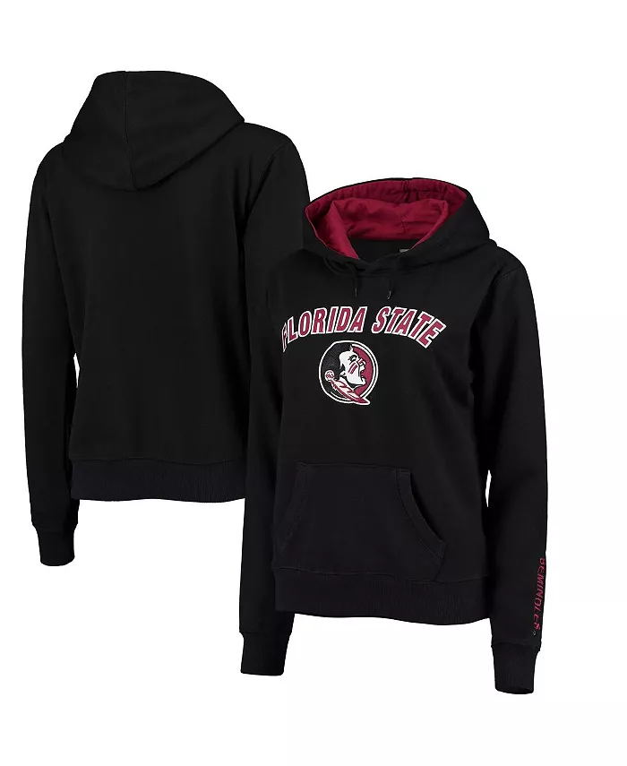 Alfani Colosseum Women's Black Florida State Seminoles Arch & Logo 1 Pullover Hoodie Sports Fan Shop