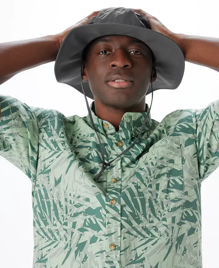 Alfani Columbia Men's Rapid Rivers Printed Short Sleeve Shirt With A Booney Hat Men's Fashion & Accessories